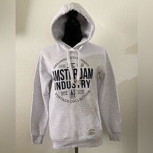 Amsterdam Industry brand light gray pullover sweatshirt hoodie men’s Size S
